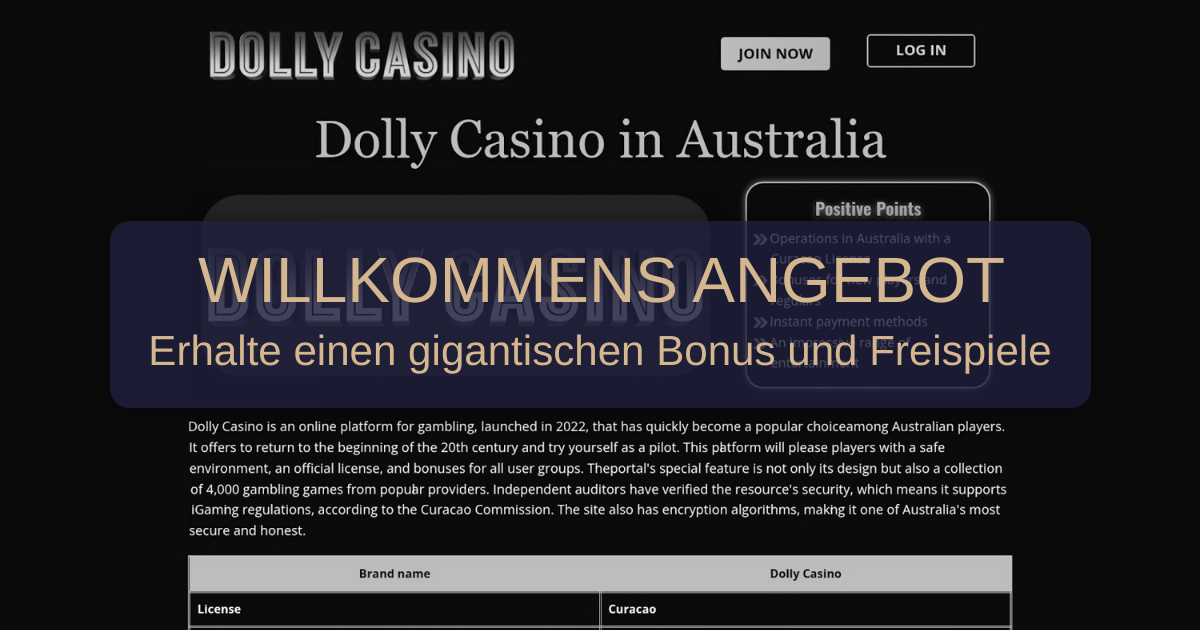 Dolly Casino welcome bonus